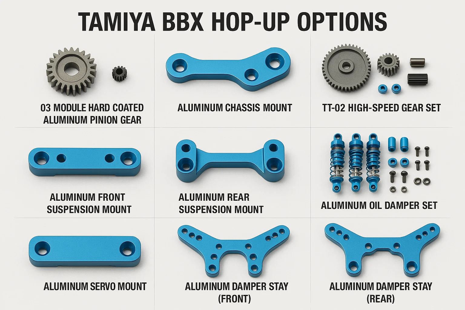 FAQ: What Tamiya BBX Hop Ups are there?
