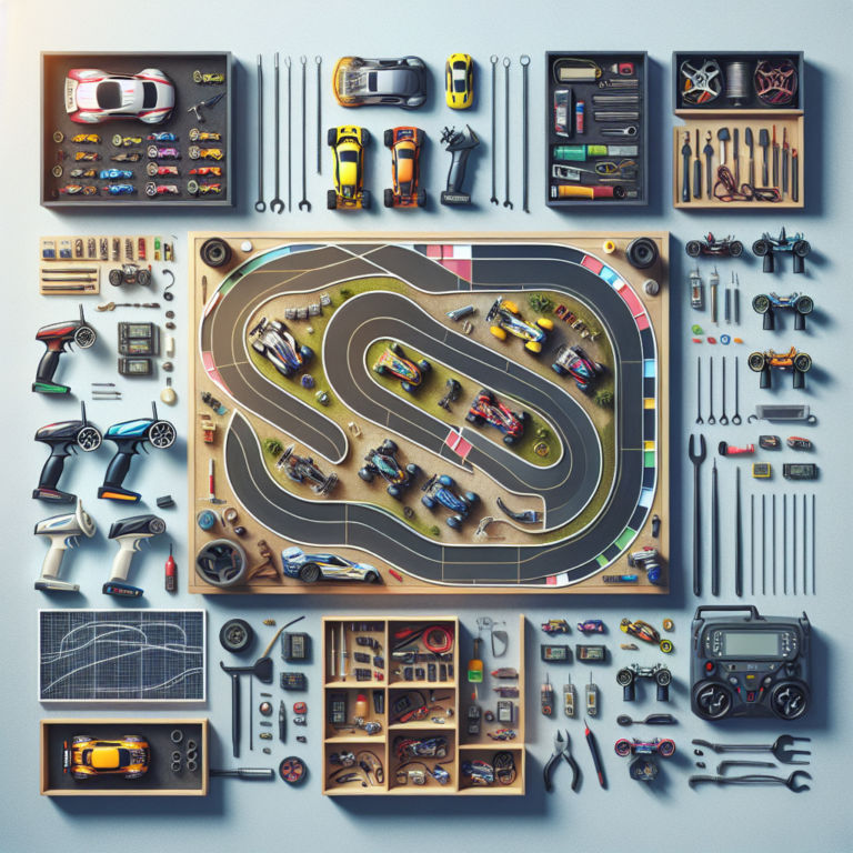 RC yard racing setup essential tips for beginners - image of remote control car on outdoor track.